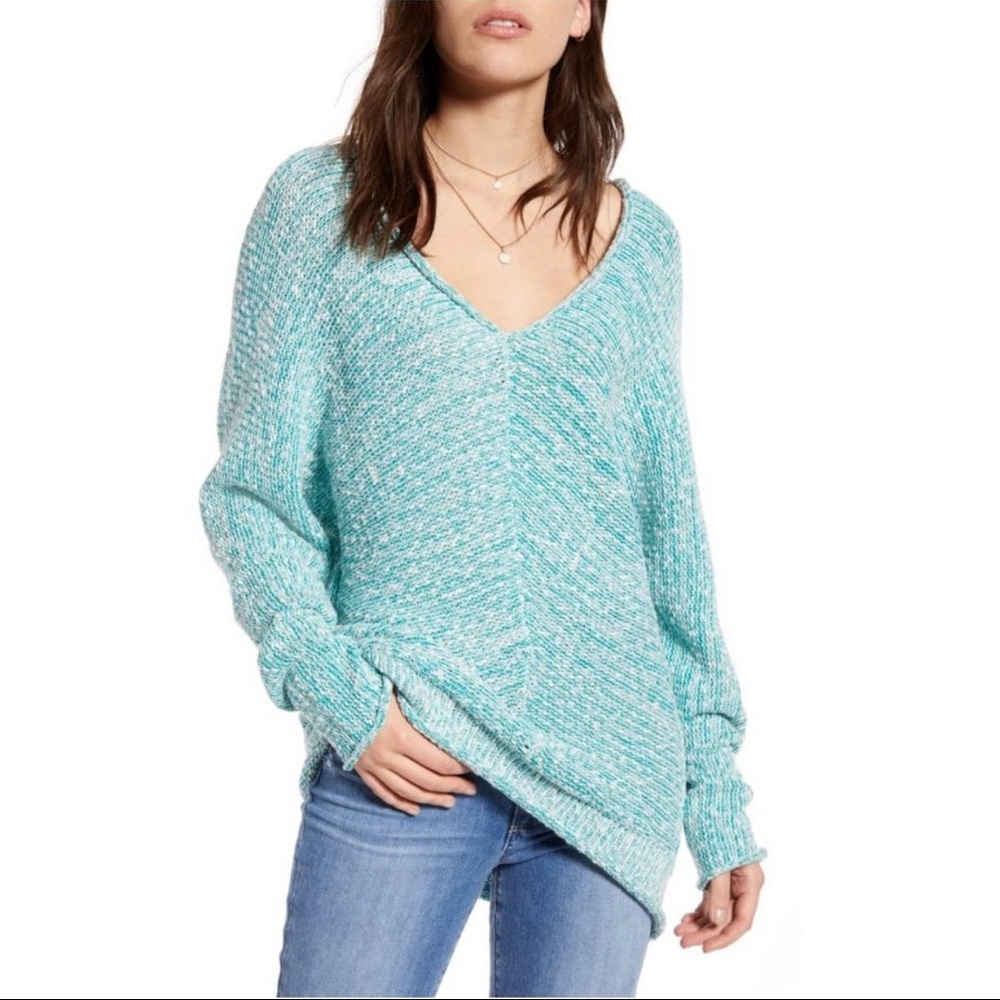 NWT Free People Bright Lights V-Neck Sweater Small